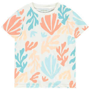 Camiseta de manga corta con estampado de corales para niño 