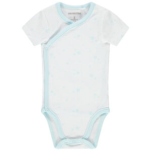 Body de manga corta de algodón ecológico con estrellas all over 