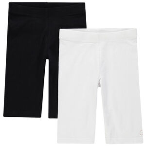 Pack de 2 pantalones ciclistas unis de algodón para niña  Main Pack de 2 pantalones ciclistas unis de algodón para niña