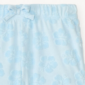 Short de felpa con motivos en relieve para niña bebé. 