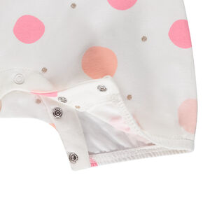 Combinaison corta estampado de lunares para bebé niña 