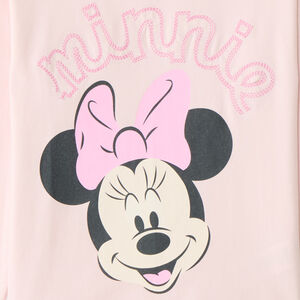 Camiseta de niña de manga larga con estampado de Minnie de Disney. 