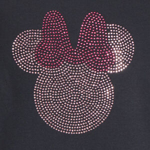 Sudadera de niña de felpa con strass Minnie Disney. 