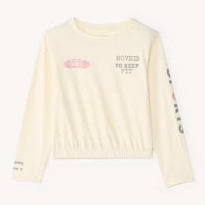 Camiseta de manga larga para niña con estampado deportivo 