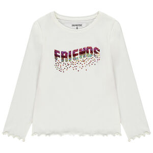 Camiseta de manga larga con lentejuelas mágicas degradadas para niña  Main Camiseta de manga larga con lentejuelas mágicas degradadas para niña