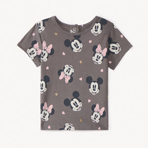 Camiseta de manga corta con estampado de Minnie Disney para niña bebé 
