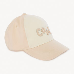 Gorra de felpa con parches de rizo para niña 