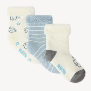 Conjunto de 3 calcetines de robot para bebé niño. 
