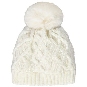 Gorro con pompón de punto para bebé niña 