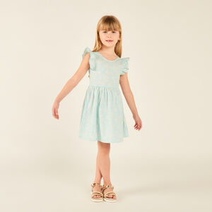 Vestido de flores sin mangas con espalda descubierta para niña 