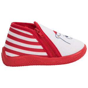 Pantuflas de bota a rayas con oso de Navidad para bebé 