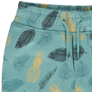 Bermuda estampada hojas/ananas para niño 