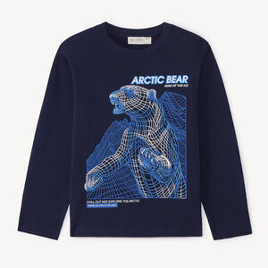 T-shirt manches longues print fantaisie Bear pour garçon   Main T-shirt manches longues print fantaisie Bear pour garçon