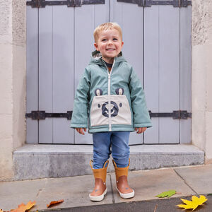 Parka impermeable para bebé niño con bolsillo divertido 