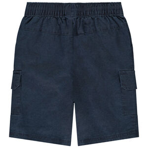 Bermudas unicolor con bolsillos tipo cargo para bebé niño 