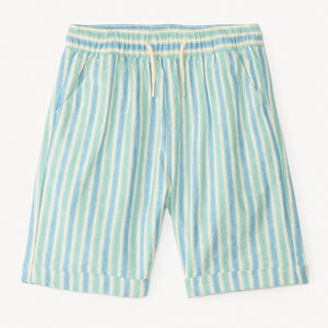 Short de tela a rayas para niño 