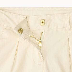 Pantalón de twill liso efecto pinza niña 