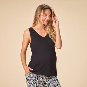 Camiseta sin mangas de punto para mujer 