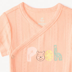 Lote de 3 bodies de canalé con mangas cortas de Winnie Disney para bebé niña 