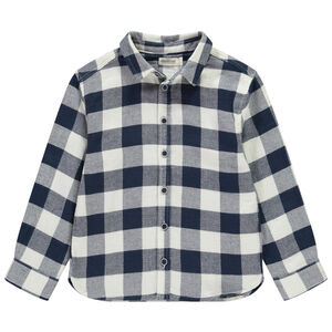 Camisa de cuadros de manga larga para niño  Main Camisa de cuadros de manga larga para niño
