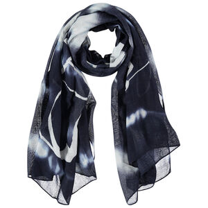 Turbante con efecto tie and dye con estampado de tiburones 