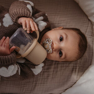 Biberón con asas 150ml Wild&Free día/noche marrón 