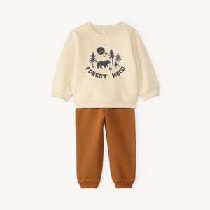 Conjunto de chándal para bebé niño con estampado divertido 