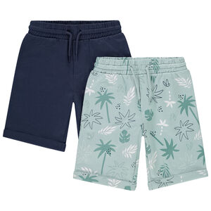 Lote de 2 bermudas de felpa fantasía para niño 