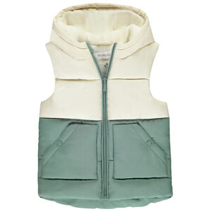 Doudoune sin mangas efecto color block para bebé niño 