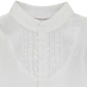 Pelele con pechera y cuello mao para bebé niño 