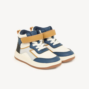Zapatillas altas para niño con cordones y velcro 