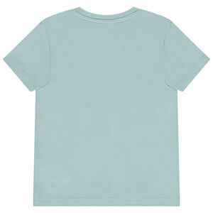 Camiseta de manga corta unicolor con estampado fantasía niño 