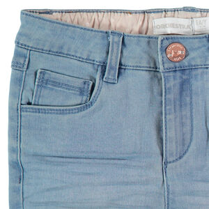 Jeans skinny efecto desgastado de denim para niña 