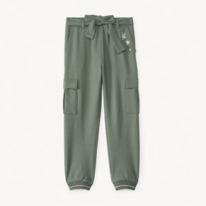 Pantalón jogging con cintura elástica y estrellas bordadas para niña  Main Pantalón jogging con cintura elástica y estrellas bordadas para niña