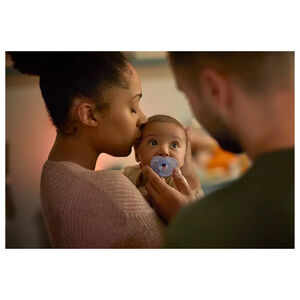 Chupete 100% Silicona Soothie +0m - Azul - 2 piezas 