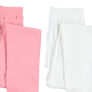 Lote de 2 pares de medias finas lisas para niña 