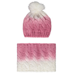 Conjunto de gorro + cuello en punto tie & dye niña 