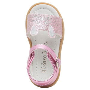 Sandalias brillantes con orejas de relieve 