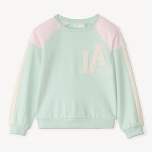 Sudadera de felpa efecto color block para niña 