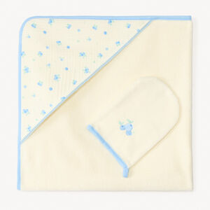 Conjunto de baño de esponja de 2 piezas con estampado de arándanos para niña. 