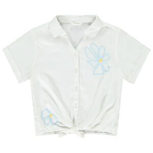 Camiseta de manga corta con estampado floral para niña  Main Camiseta de manga corta con estampado floral para niña