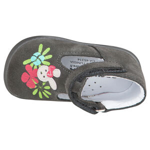 Zapatos salomé de cuero de color gris con detalle impreso  Main Zapatos salomé de cuero de color gris con detalle impreso