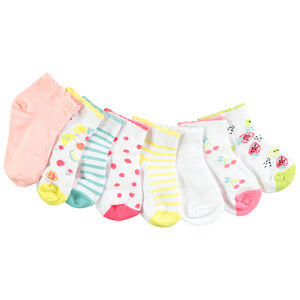 Pack de 8 pares de calcetines cortos niña 