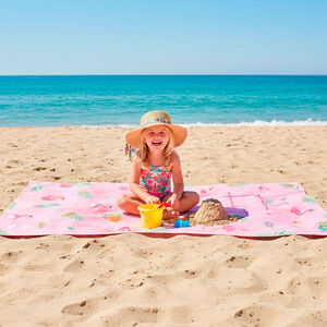 Toalla playa 160 x 90cm Flamingos  
