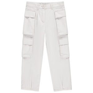 Pantalón cargo de lino liso para niña  Main Pantalón cargo de lino liso para niña