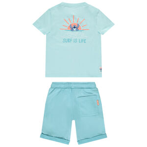 Conjunto camiseta + bermudas uni Stitch Disney para niño 