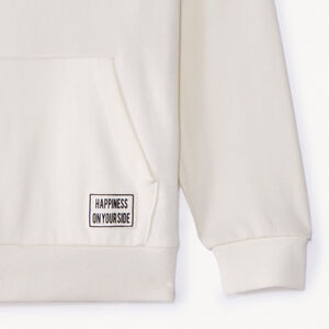 Sudadera de felpa unicolor con capucha niño 
