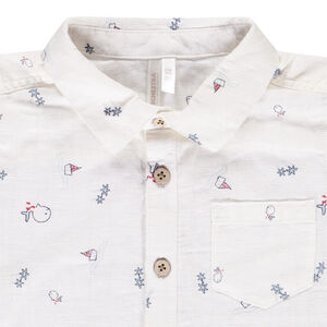 Camisa de manga corta con estampado marinero para bebé niño 