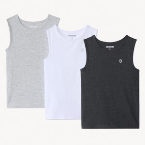 Pack de 3 bodies sin mangas lisos para niño  Main Pack de 3 bodies sin mangas lisos para niño