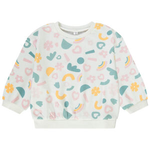 Sudadera oversize estampado arty para bebé niña 